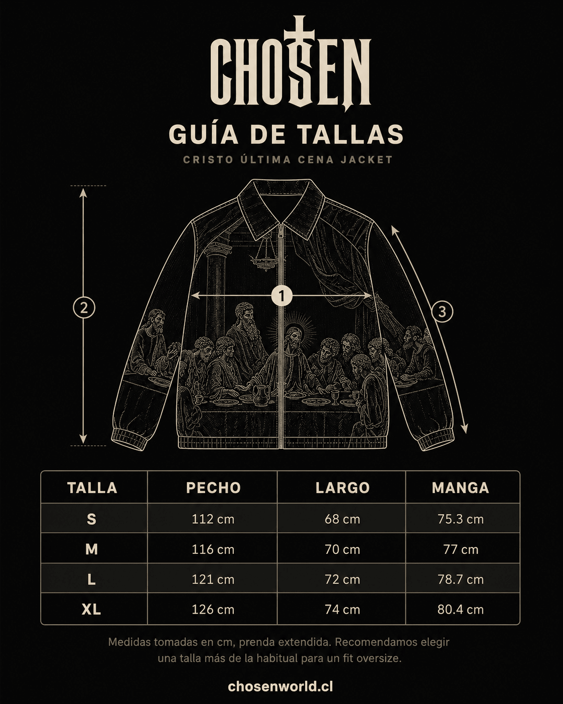 Cristo Última Cena Jacket - chosenworld